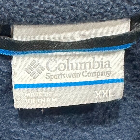 Columbia Flat Top Ridge Fleece Vest Full Zip Blue Size XXL Outdoor Winter Hiking - Picture 4 of 7
